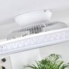 Piacenza Deckenventilator LED Chrom, Weiß, 1-flammig, Fernbedienung