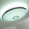 Alar Deckenleuchte LED Chrom, Weiß, 1-flammig, Fernbedienung