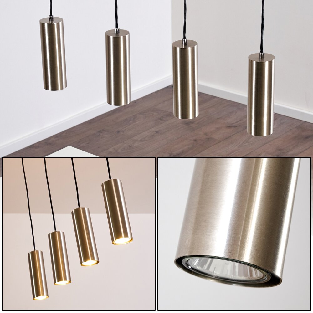 Zuoz Pendelleuchte Nickel-Matt, 4-flammig main product photo