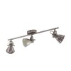 Eglo SERAS Spot LED Dunkelbraun, Nickel-Matt, Rosa, 3-flammig