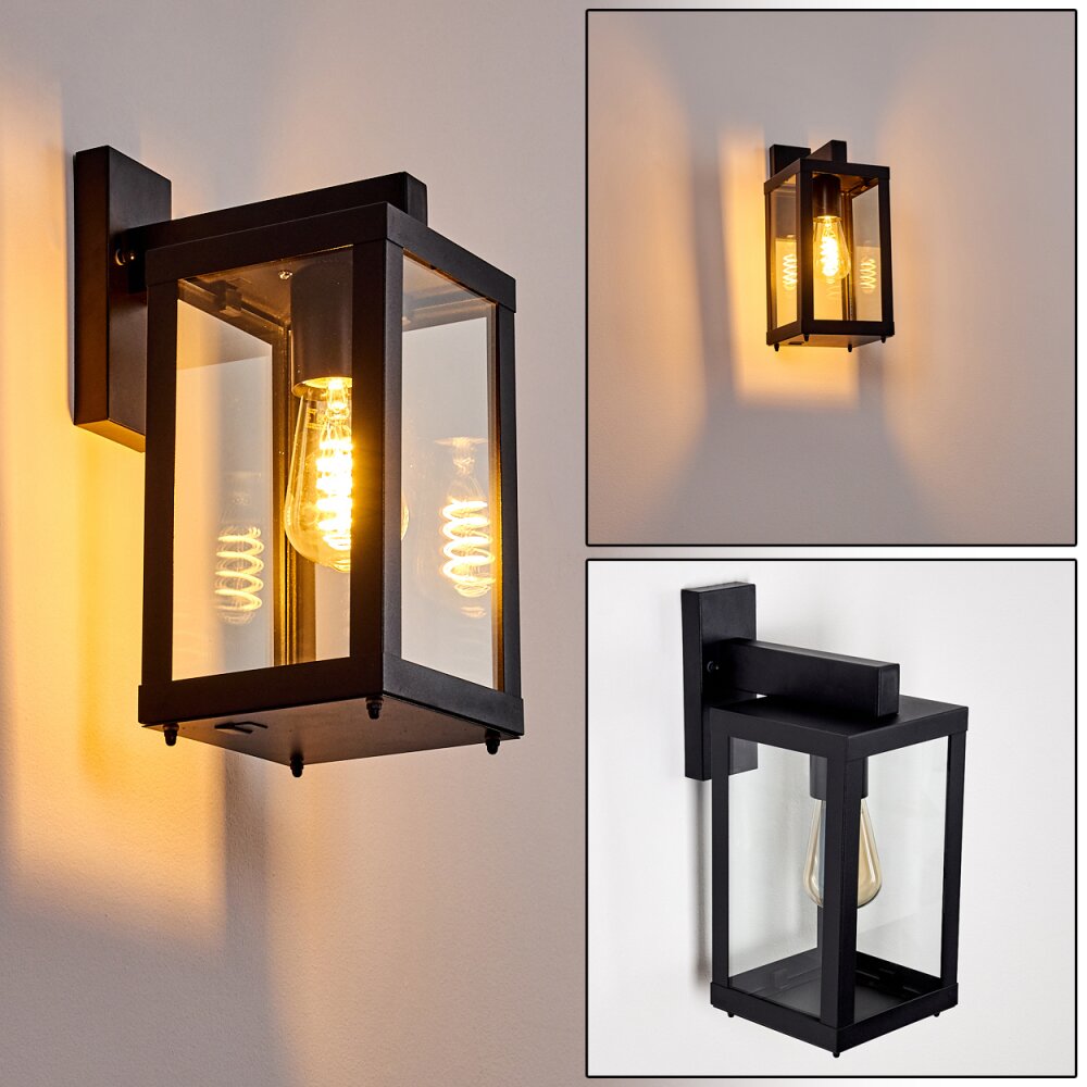 Tieva Aussenwandleuchte Schwarz, 1-flammig main product photo