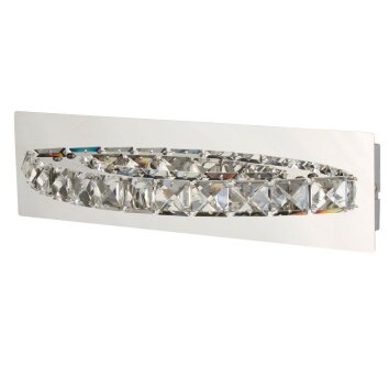 Searchlight CLOVER Wandleuchte LED Chrom, Silber, Transparent, Klar, 1-flammig