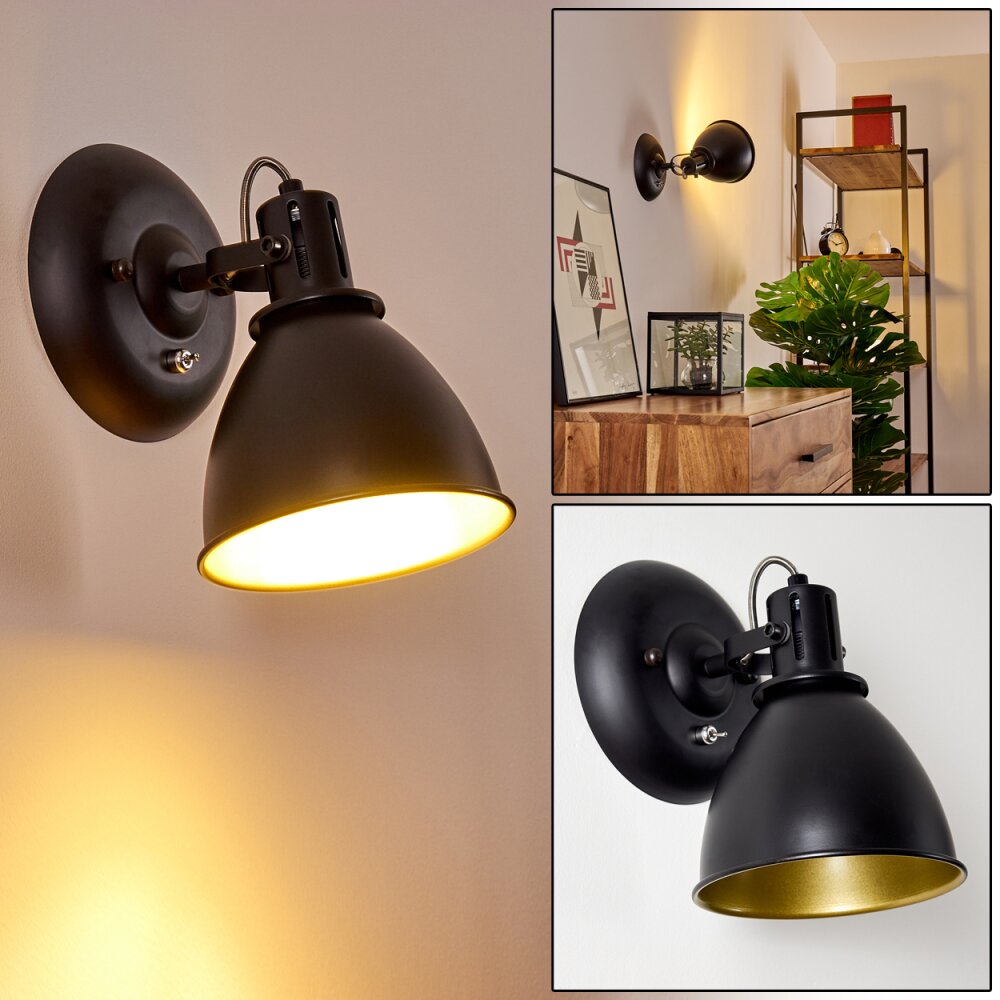 Koppom Wandleuchte Schwarz, 1-flammig main product photo