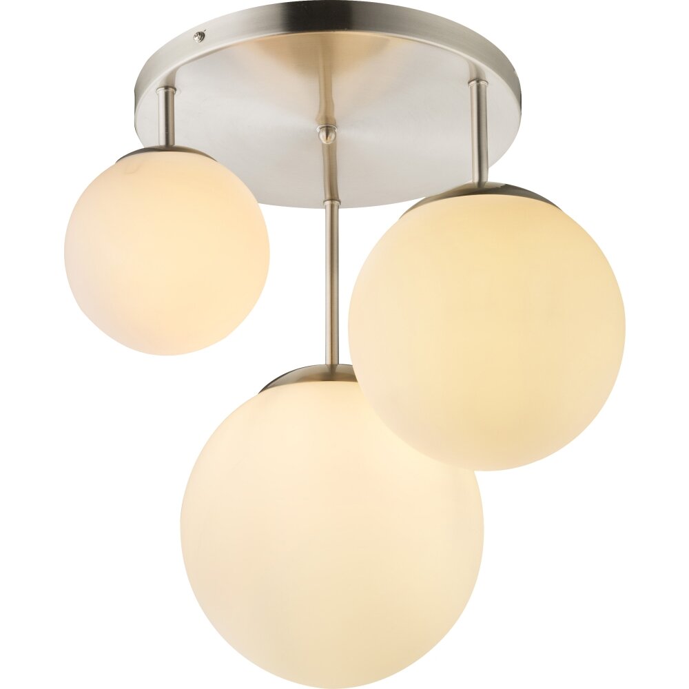 Globo JOEL Deckenleuchte Nickel-Matt, 3-flammig main product photo