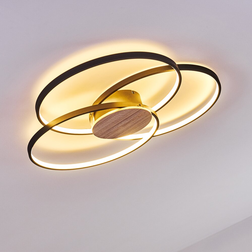 Skanes Deckenleuchte LED Schwarz, 1-flammig