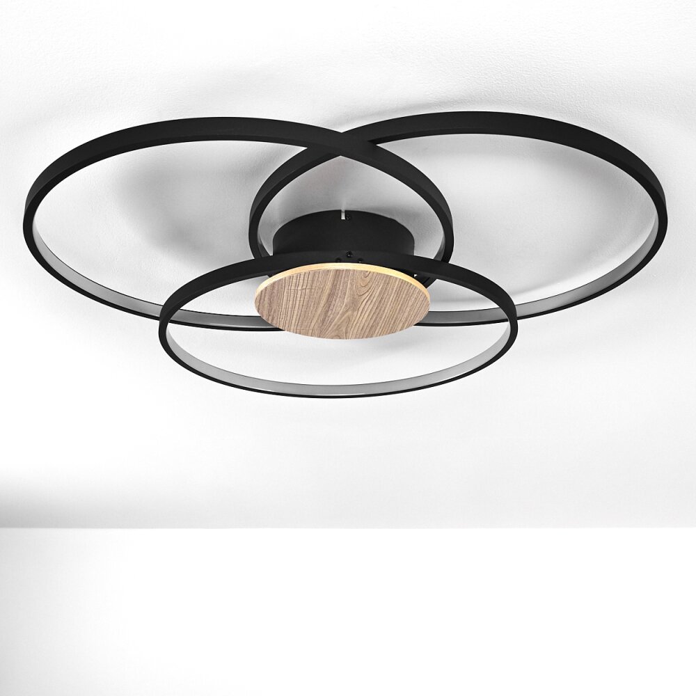 Skanes Deckenleuchte LED Schwarz, 1-flammig