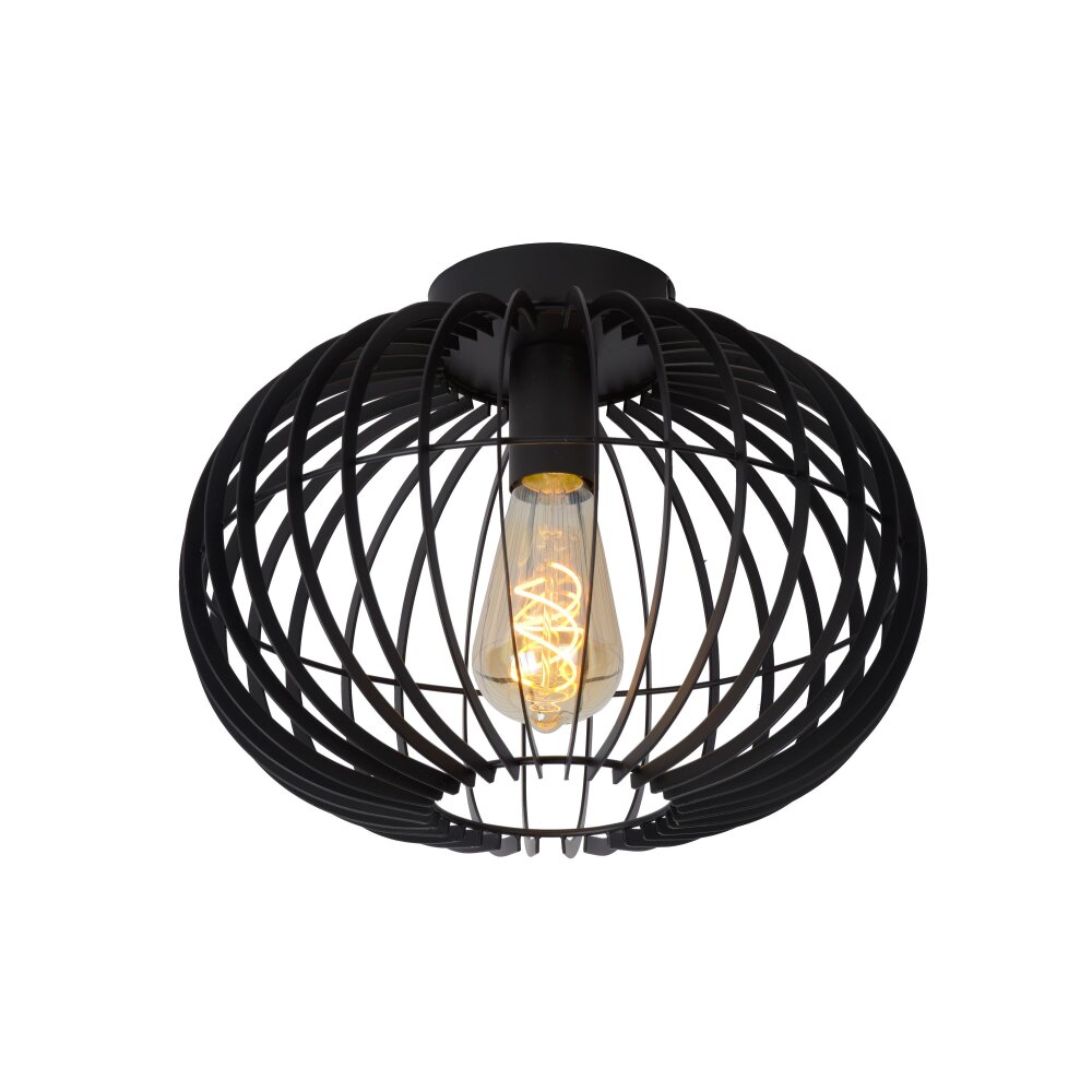 Lucide REDA Deckenleuchte Schwarz, 1-flammig main product photo
