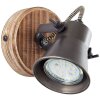 Brilliant Leuchten Seed Strahler Holz dunkel, Schwarz, 1-flammig