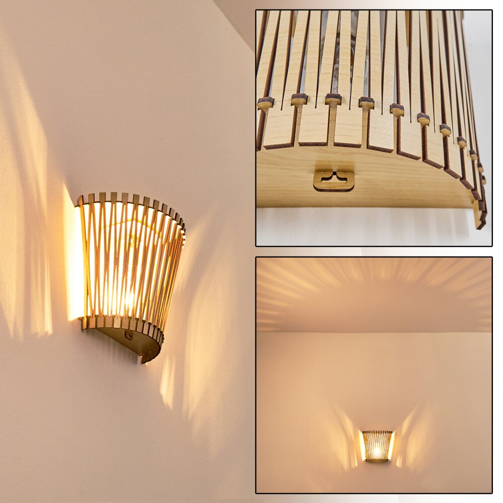 Timmele Wandleuchte Holz hell, 1-flammig main product photo