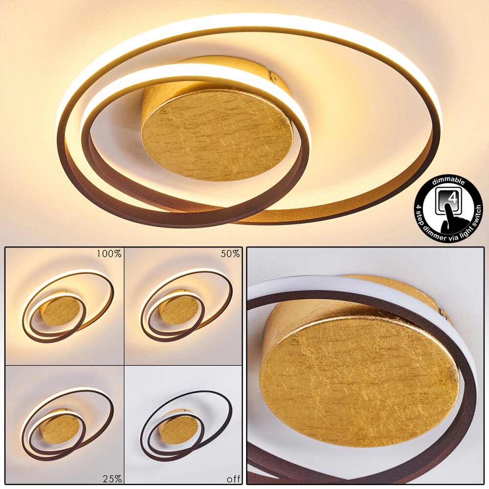 Leksund Deckenleuchte LED Gold, 2-flammig main product photo