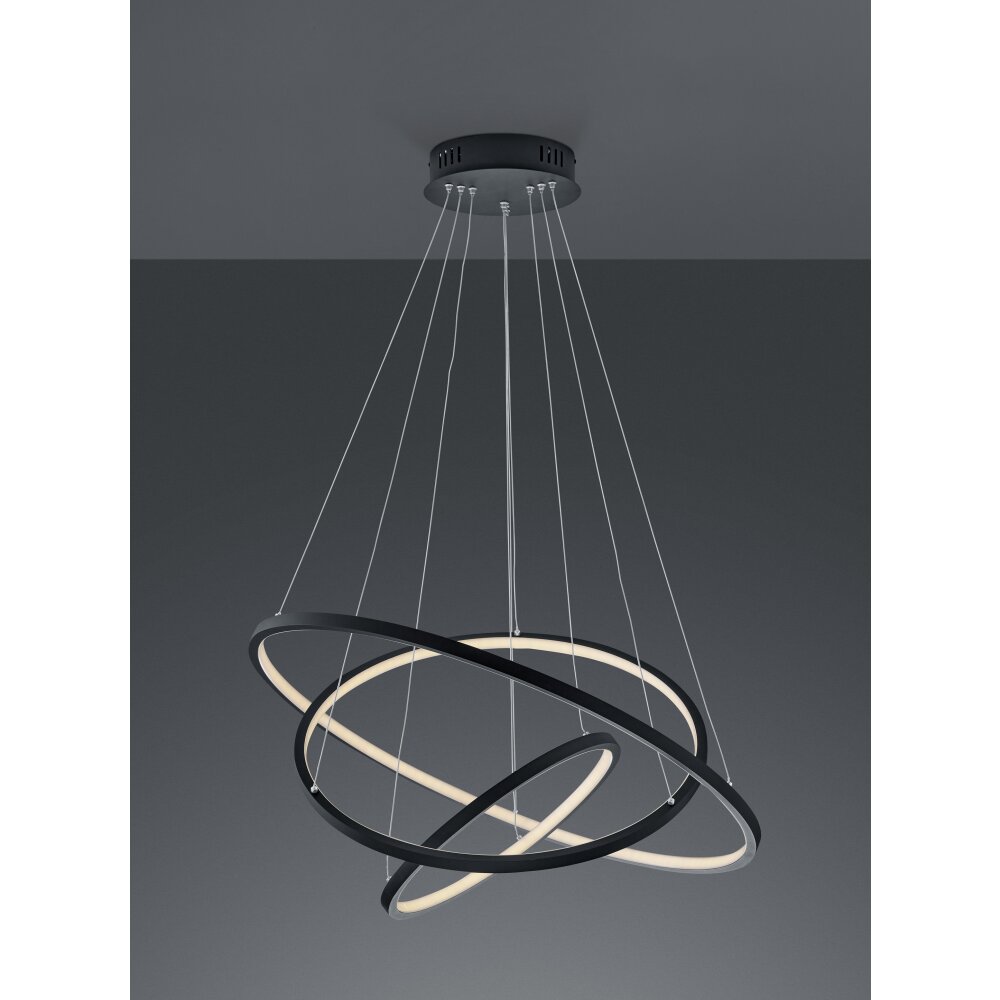 Trio Leuchten Aaron Pendelleuchte LED Anthrazit, 1-flammig, Fernbedienung, Farbwechsler main product photo