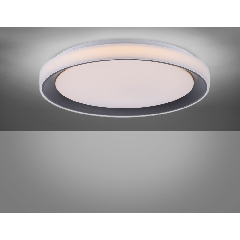 Leuchten Direkt LOLAsmart_DISC Deckenleuchte LED Schwarz, 1-flammig, Fernbedienung, Farbwechsler