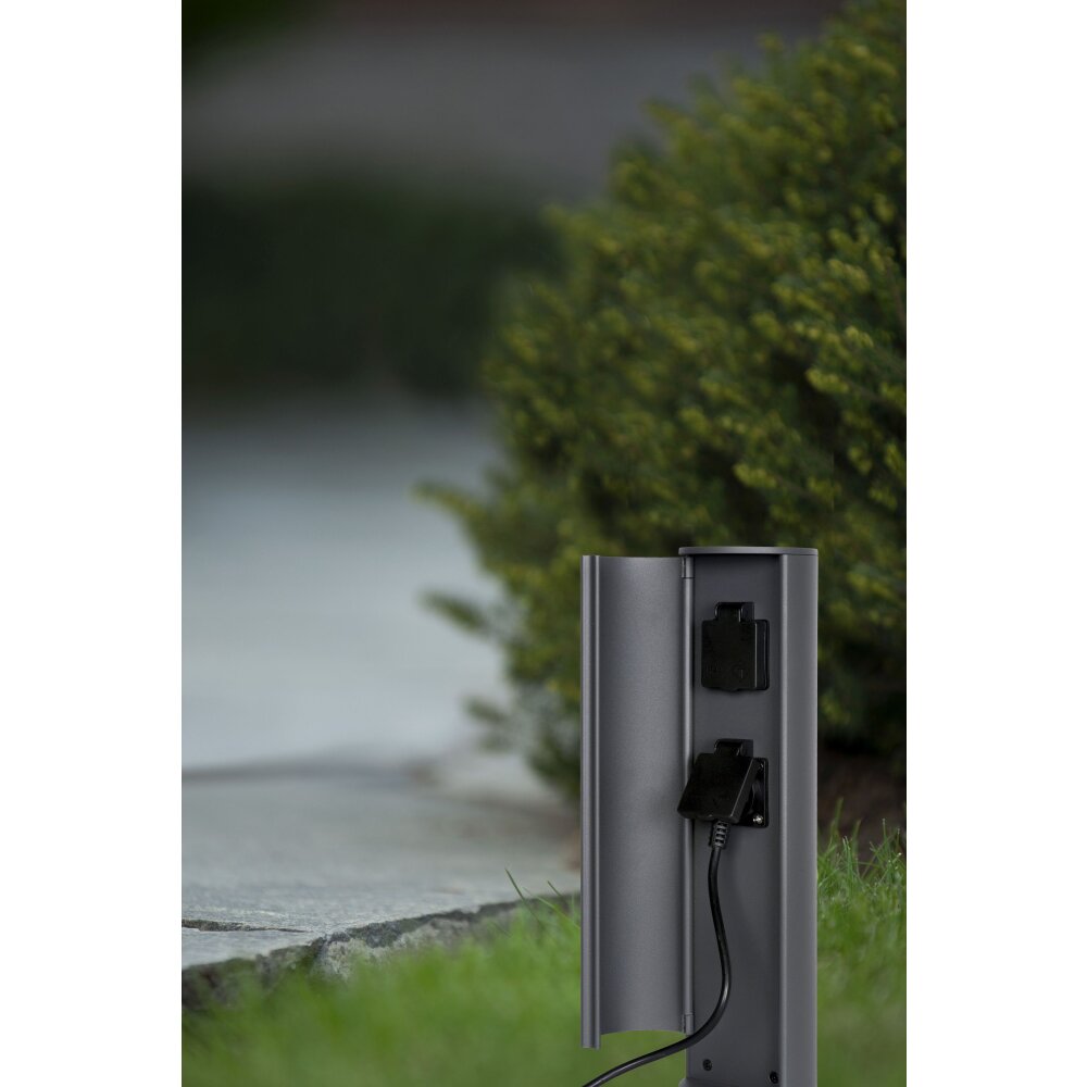 Lucide POWERPOINT Steckdose BE/FR Anthrazit main product photo