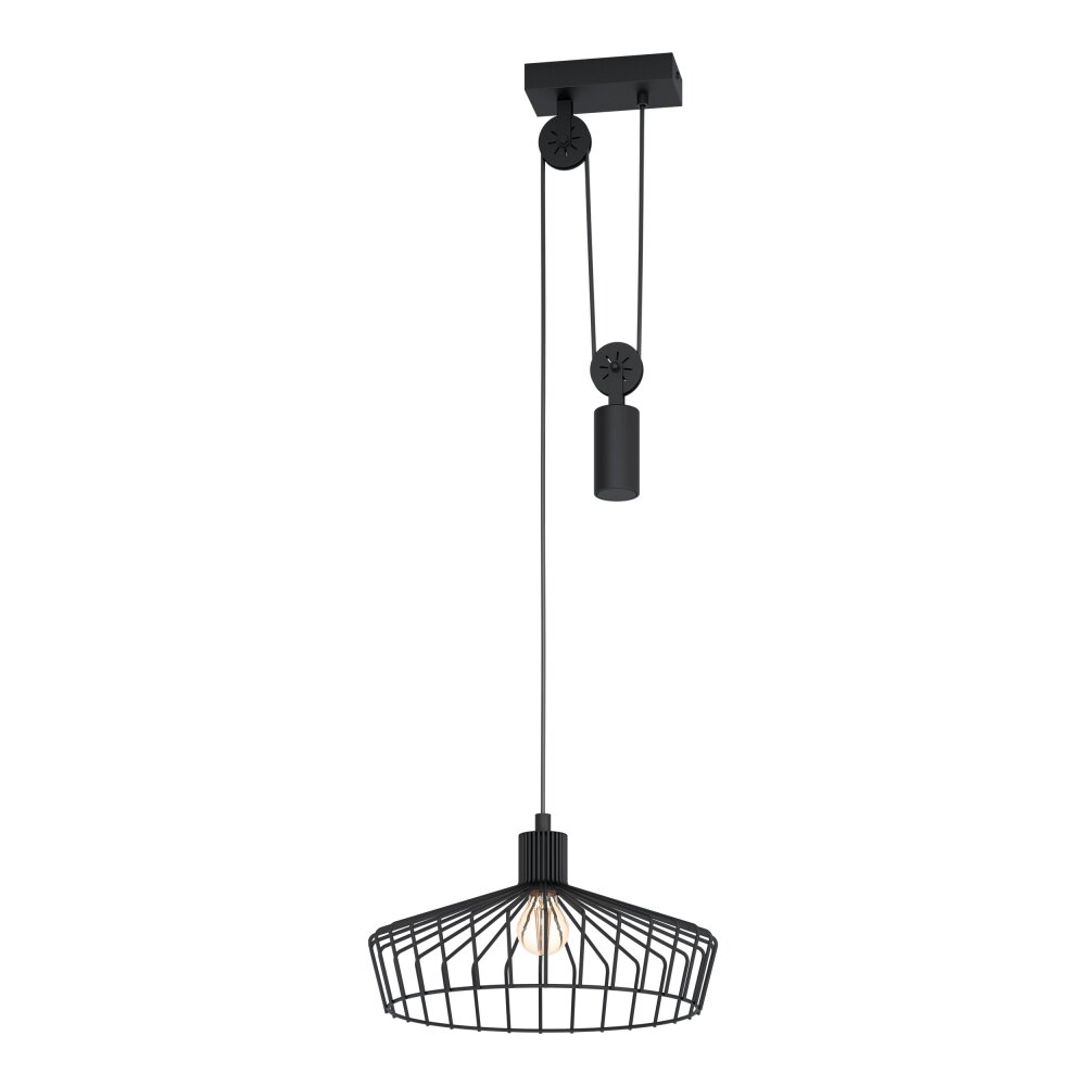 Eglo WINKWORTH Hängeleuchte Schwarz, 1-flammig main product photo