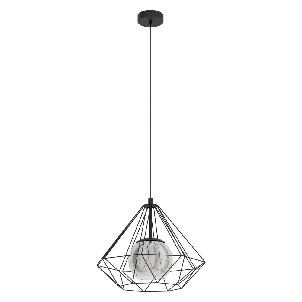 Eglo VERNHAM Hängeleuchte Schwarz, 1-flammig main product photo