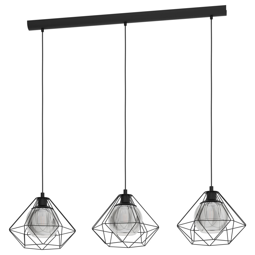 Eglo VERNHAM Hängeleuchte Schwarz, 3-flammig main product photo