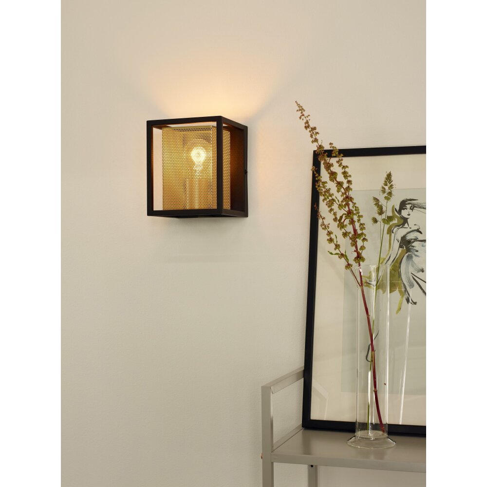 Lucide SANSA Wandleuchte Schwarz, 1-flammig main product photo