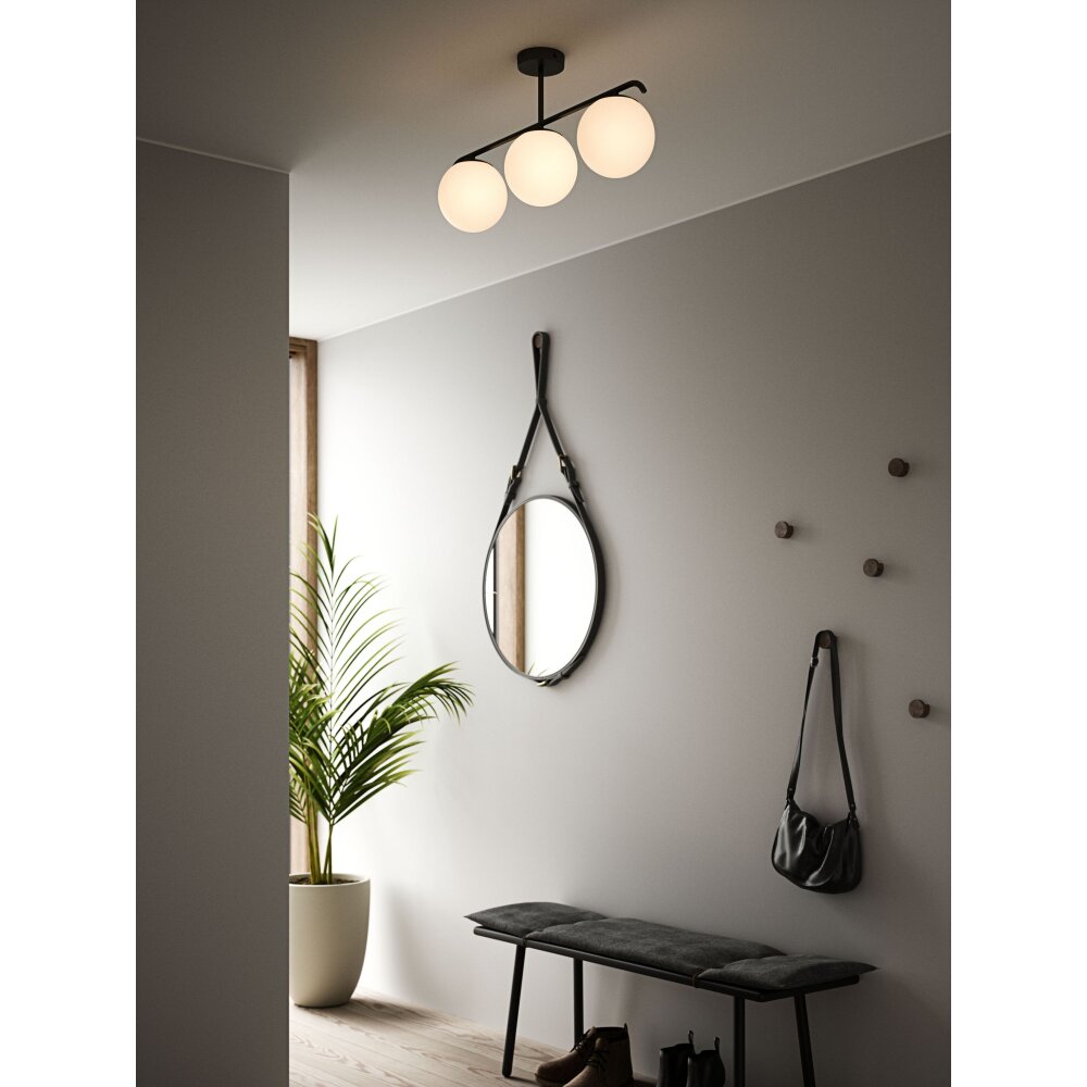 Nordlux GRANT Deckenleuchte Schwarz, 3-flammig main product photo