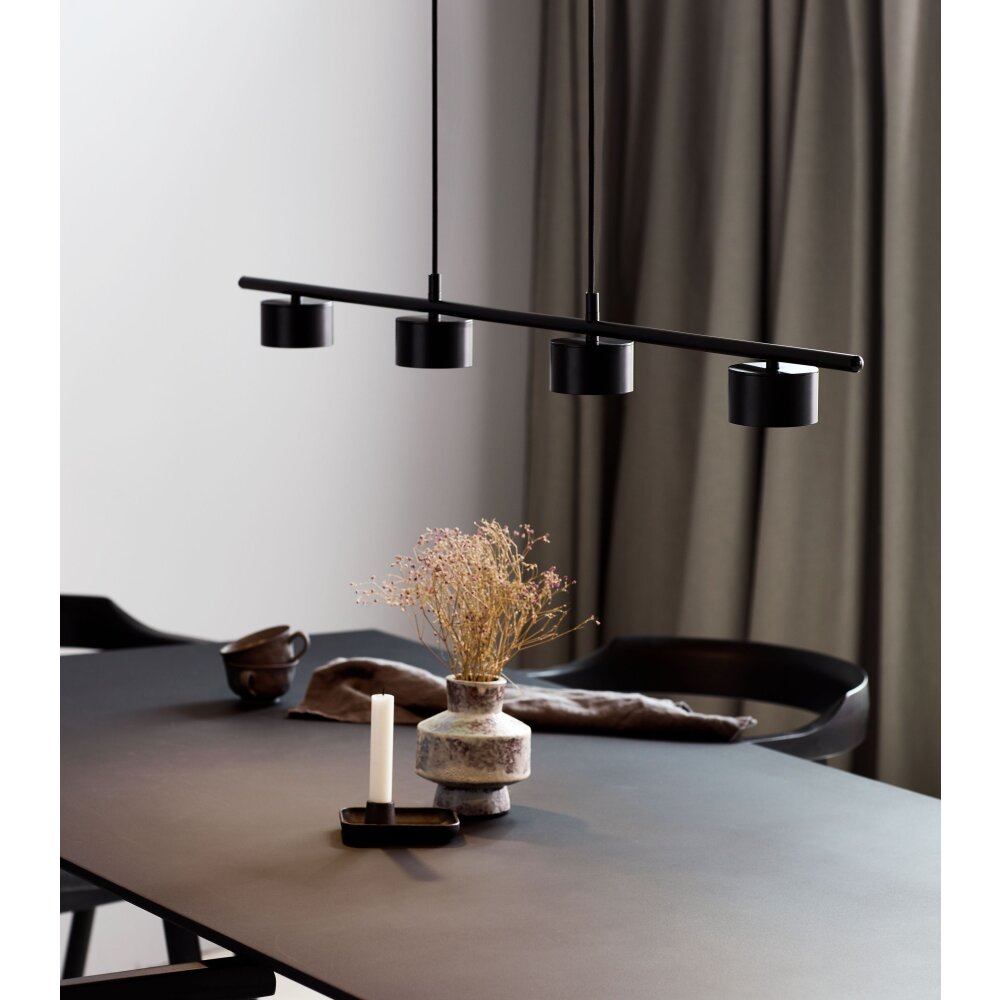 Nordlux CLYDE Pendelleuchte LED Schwarz, 4-flammig main product photo