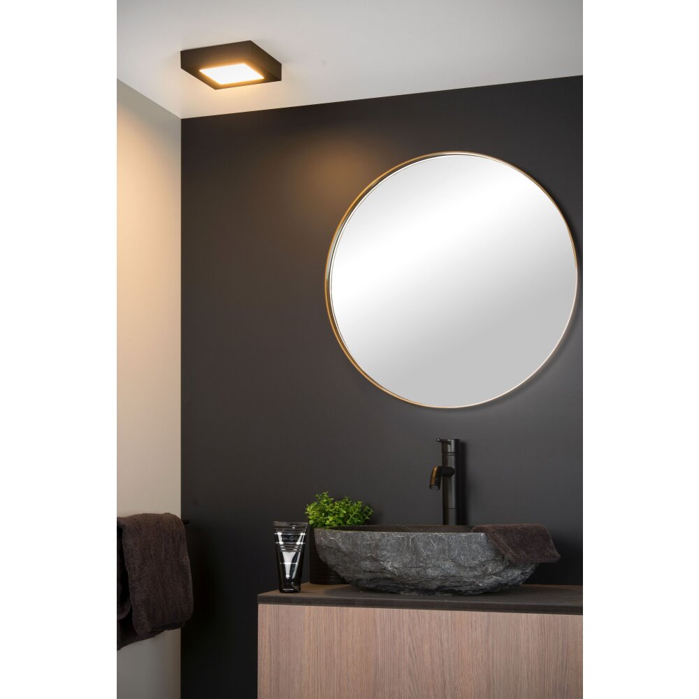 Lucide BRICE Deckenleuchte LED Schwarz, 1-flammig main product photo