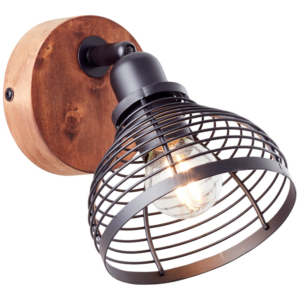 Brilliant Avia Strahler Holz dunkel, Schwarz, 1-flammig main product photo