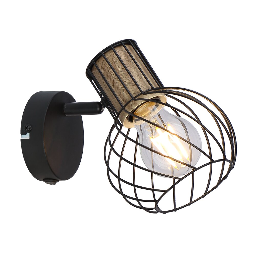 Globo LUISE Strahler Schwarz, 1-flammig main product photo