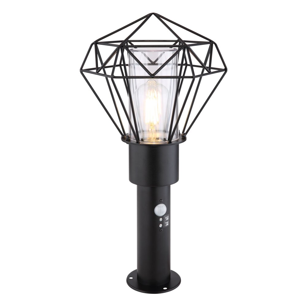 Globo HORACE Außenleuchte Schwarz, 1-flammig, Bewegungsmelder main product photo