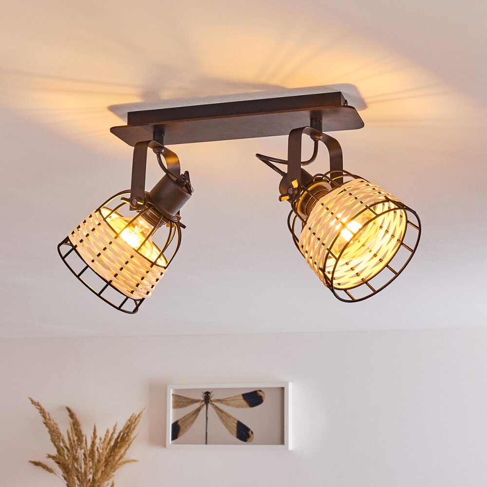 Recinto Deckenleuchte Schwarz, 2-flammig main product photo