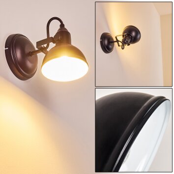 Tina Wandleuchte Schwarz, 1-flammig