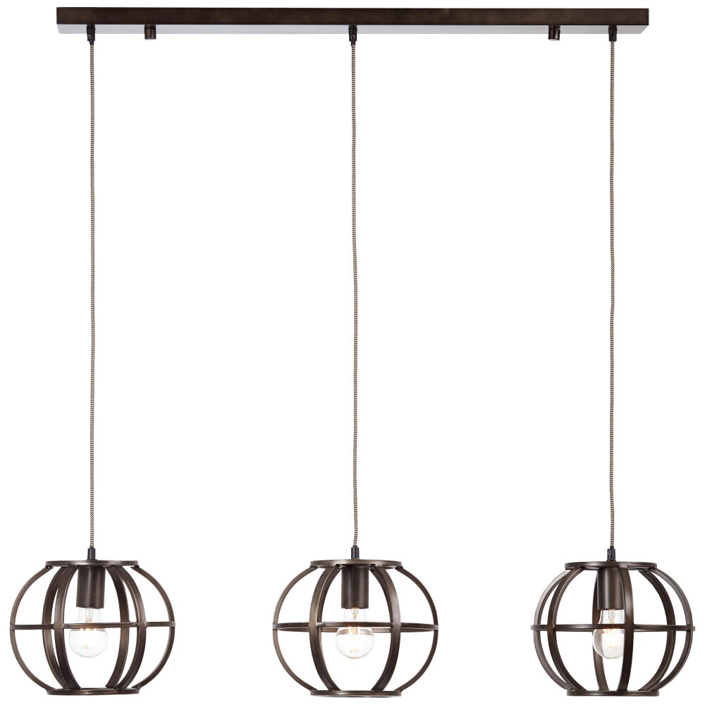 Brilliant Basia Pendelleuchte Bronze, 3-flammig main product photo