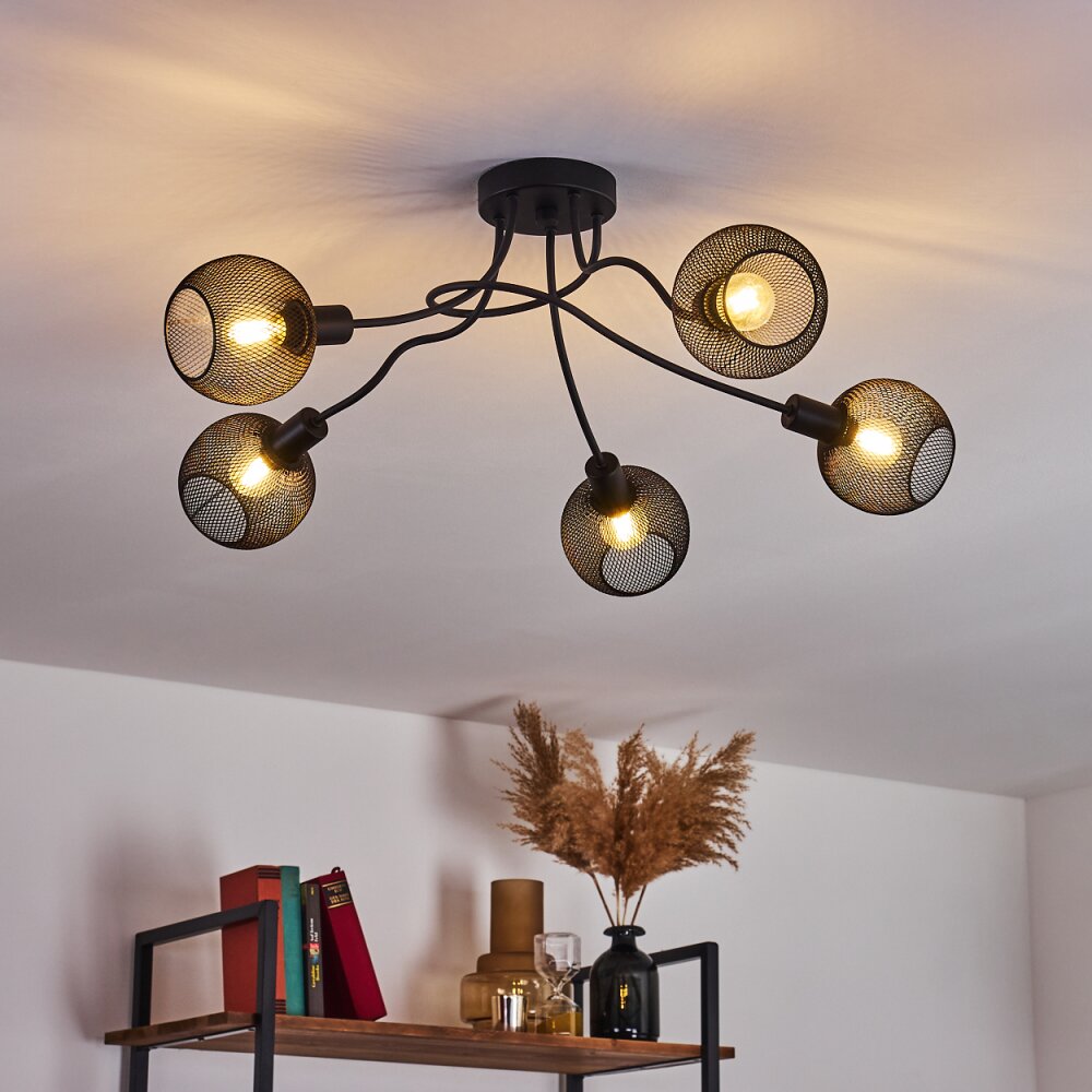 Tambo Deckenleuchte Schwarz, 5-flammig main product photo