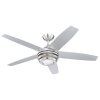 Globo VIVIANA Deckenventilator LED Nickel-Matt, 1-flammig, Fernbedienung