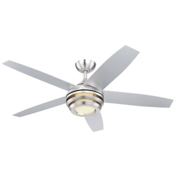 Globo VIVIANA Deckenventilator LED Nickel-Matt, 1-flammig, Fernbedienung