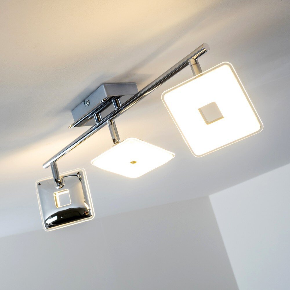 Trio Pontius Deckenspot LED Chrom, 3-flammig