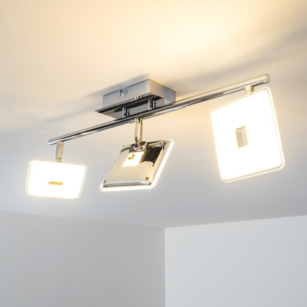 Trio Pontius Deckenspot LED Chrom, 3-flammig