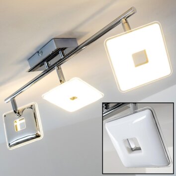Trio Pontius Deckenspot LED Chrom, 3-flammig Trio Pontius Deckenspot LED Chrom, 3-flammig