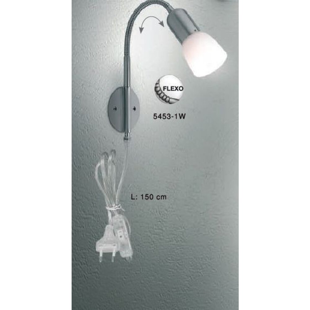 Globo CATHY Wandleuchte Edelstahl, Nickel-Matt, 1-flammig main product photo