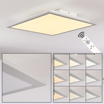 Farc LED Panel Silber, 1-flammig, Fernbedienung