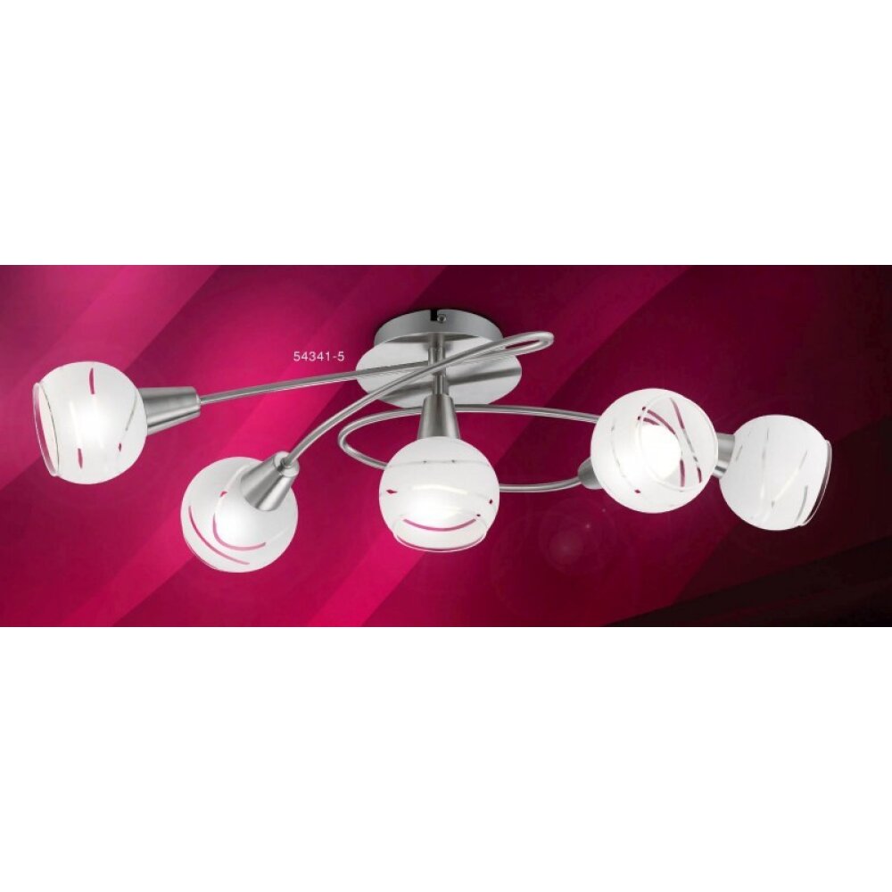 Globo ELLIOTT Deckenleuchte Nickel-Matt, 5-flammig main product photo
