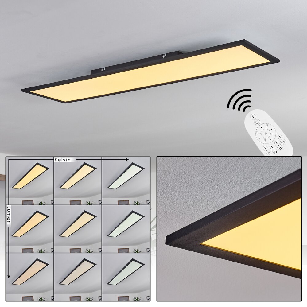 Nexo LED Panel Schwarz, 1-flammig, Fernbedienung main product photo