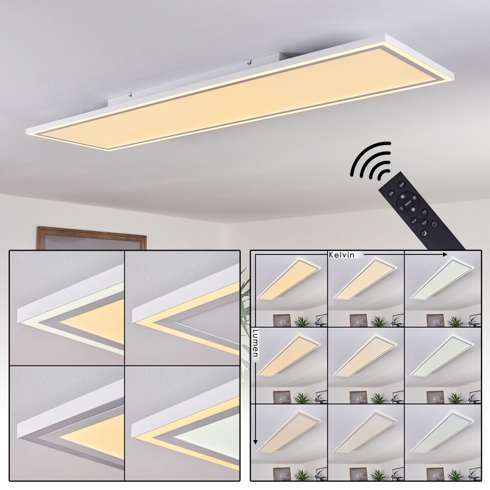 Salamo LED Panel Weiß, 2-flammig, Fernbedienung main product photo