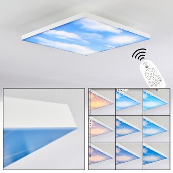 Onlaj Deckenpanel LED Weiß, 1-flammig, Fernbedienung