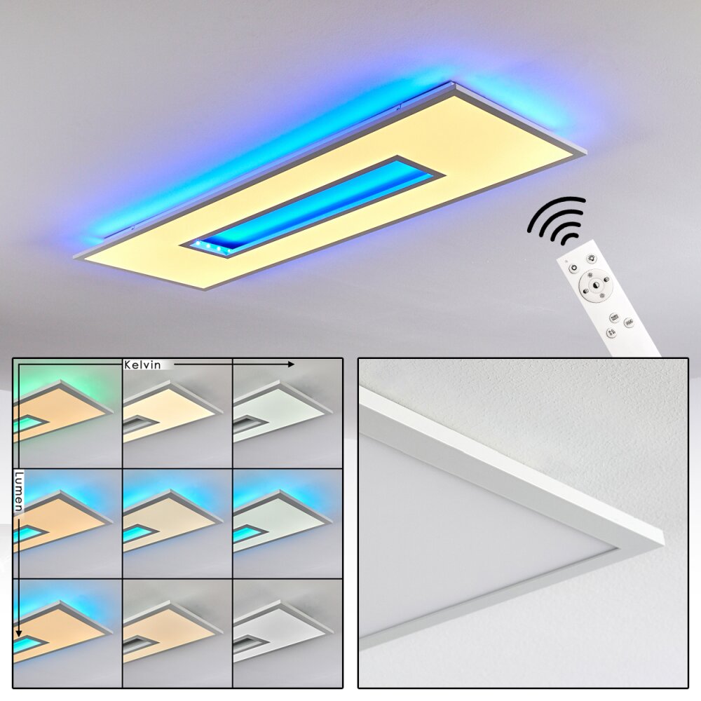 Turbala LED Panel Weiß, 1-flammig, Fernbedienung, Farbwechsler main product photo