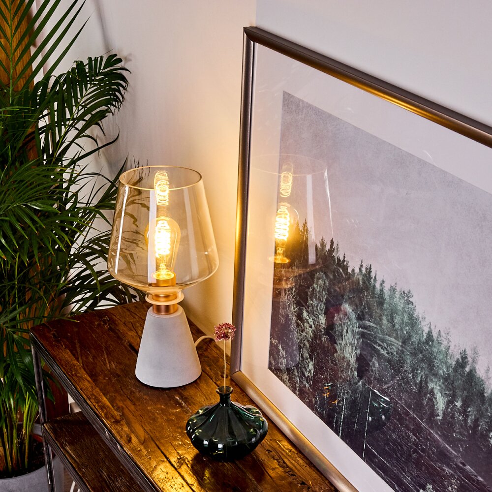 Jaen Tischleuchte Grau, Kupferfarben, 1-flammig main product photo
