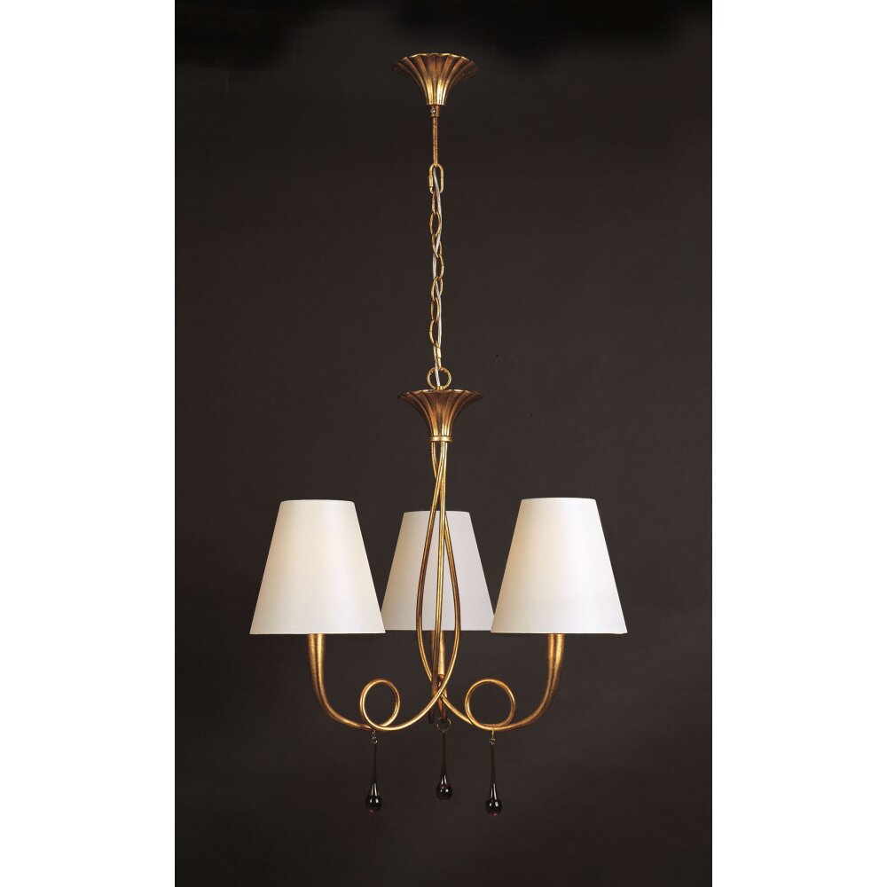 Mantra PAOLA Hängeleuchte Gold, 3-flammig main product photo