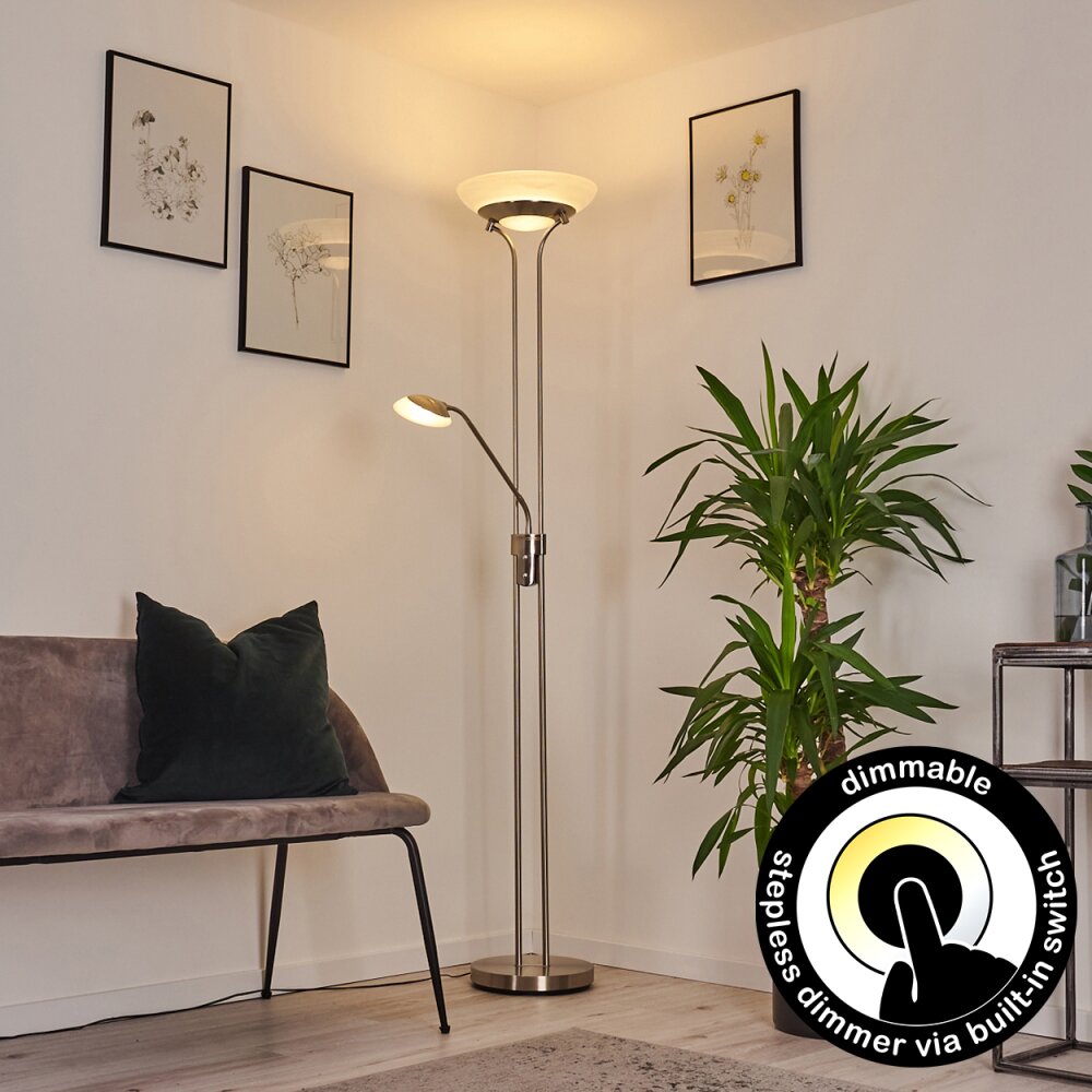 Mairoa Deckenfluter LED Nickel-Matt, 2-flammig main product photo
