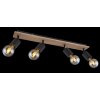 Globo JOSELLA Strahler Holz dunkel, Schwarz, 4-flammig