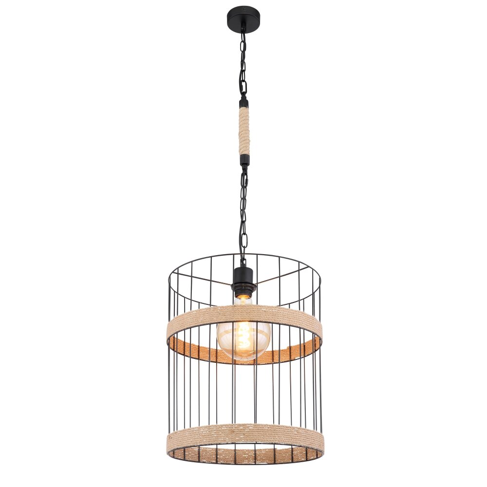 Globo HALIA Hängeleuchte Braun, Schwarz, 1-flammig main product photo