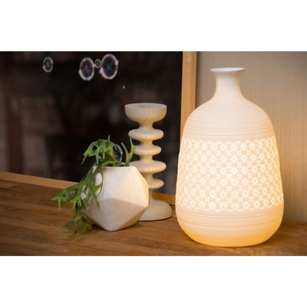 Lucide TIESSE Tischleuchte Weiß, 1-flammig main product photo