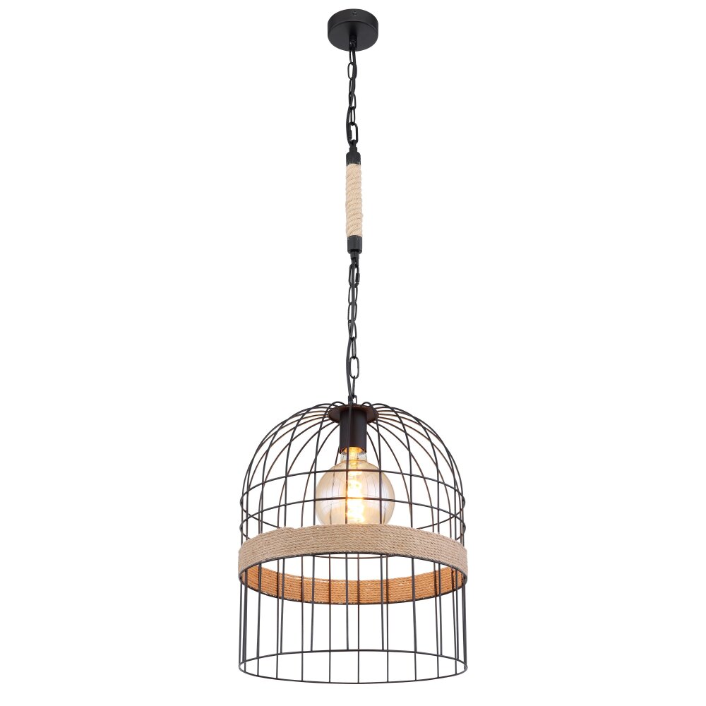 Globo HALIA Hängeleuchte Braun, Schwarz, 1-flammig main product photo